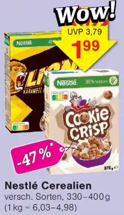Wiglo Wunderland Nestlé Cerealien Angebot