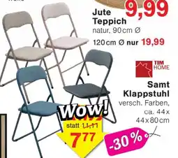 Wiglo Wunderland TIM HOME Samt Klappstuhl Angebot