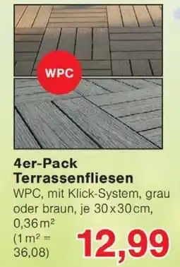 Wiglo Wunderland 4er-Pack Terrassenfliesen Angebot