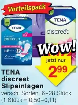 Wiglo Wunderland TENA discreet Slipeinlagen Angebot