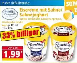 Norma Landliebe Eiscreme mit Sahne/ Sahnejoghurt Angebot