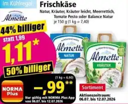 Norma Almette Frischkäse Angebot