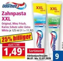 Norma Odol-med3 Zahnpasta XXL Angebot
