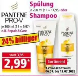 Norma PANTENE PRO-V Spülung oder Shampoo Angebot