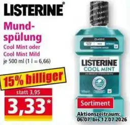 Norma LISTERINE Mundspülung Angebot