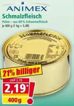 Norma ANIMEX Schmalzfleisch Angebot