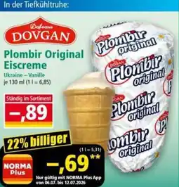 Norma DOVGAN Plombir Original Eiscreme Angebot