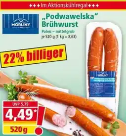 Norma MORLINY „Podwawelska" Brühwurst Angebot