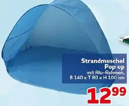 CENTERSHOP Strandmuschel Pop up Angebot