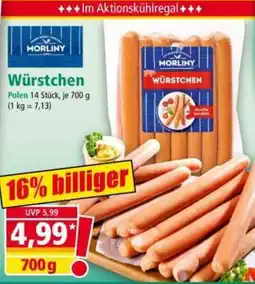 Norma MORLINY Würstchen Angebot