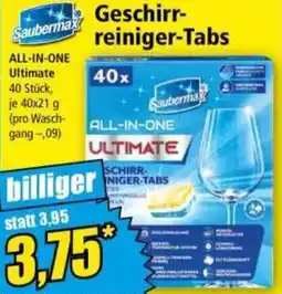 Norma Saubermax Geschirrreiniger-Tabs Angebot