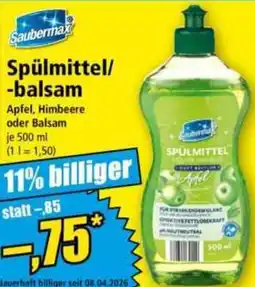 Norma Saubermax Spülmittel/ -balsam Angebot