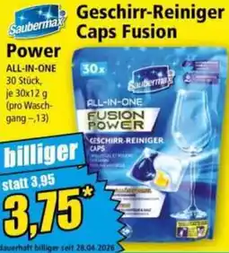 Norma Saubermax Geschirr-Reiniger Caps Fusion Power Angebot
