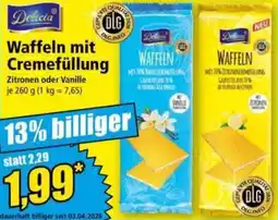 Norma Delicia Waffeln mit Cremefüllung Angebot