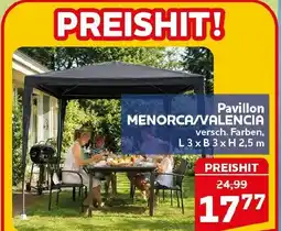CENTERSHOP Pavillon MENORCA/VALENCIA Angebot