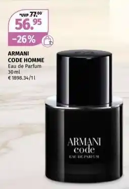 Müller ARMANI CODE HOMME Angebot