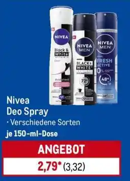 METRO Nivea Deo Spray Angebot