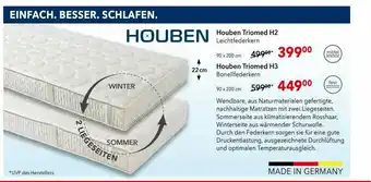 Matratzen Concord Houben Triomed H2 Houben Triomed H3 Angebot