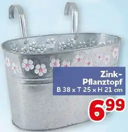 CENTERSHOP Zink Pflanztopf Angebot