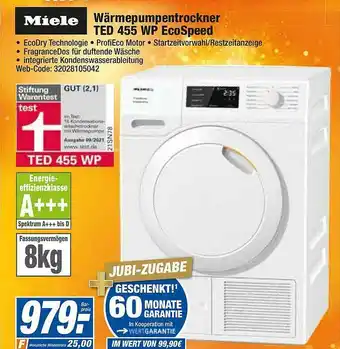 expert Octomedia Miele Wärmepumpentrockner Ted 455 Wp Ecospeed Angebot