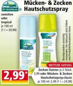 Norma ST.ANDREAS Mücken- & Zecken Hautschutzspray Angebot