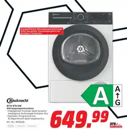 MediaMarkt Bauknecht btsv 87a wb wärmepumpentrockner Angebot
