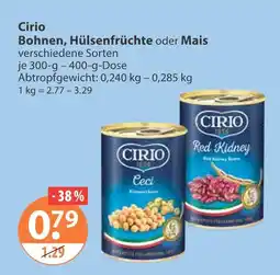 V Markt Cirio bohnen, hülsenfrüchte oder mais Angebot