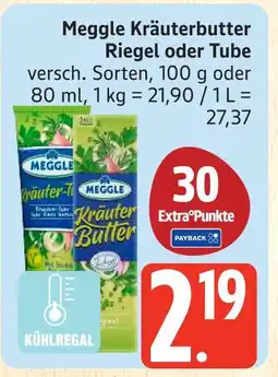 Marktkauf Meggle kräuterbutter riegel oder tube Angebot