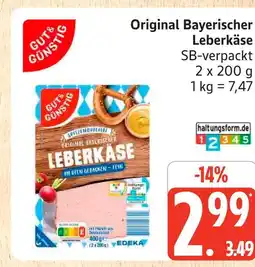 Marktkauf Gut&günstig original bayerischer leberkäse Angebot