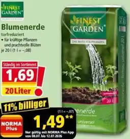 Norma FINEST GARDEN Blumenerde Angebot