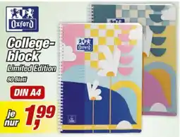 Posten Börse Oxford Collegeblock Angebot