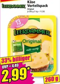 Norma LEERDAMMER Käse Vorteilspack Angebot