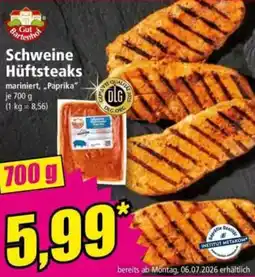 Norma Gut Bartenhof Schweine Hüftsteaks Angebot