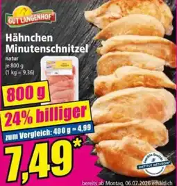 Norma GUT LANGENHOF Hähnchen Minutenschnitzel Angebot
