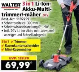 Norma WALTER 3 in 1 Li-lon Akku-Multitrimmer/-mäher 20V Angebot