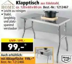 Norma Klapptisch Angebot