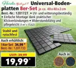 Norma Universal-Bodenplatten 8er-Set Angebot
