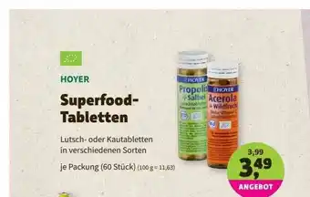 Aleco Biomarkt Hoyer Superfood-tabletten Angebot