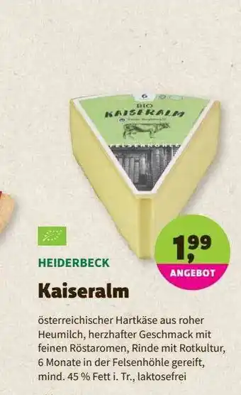 Aleco Biomarkt Heiderbeck Kaiseralm Angebot