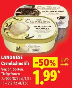 Lidl LANGNESE Cremissimo Eis Angebot