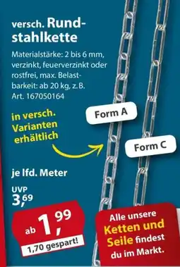 Sonderpreis Baumarkt versch. Rundstahlkette Angebot