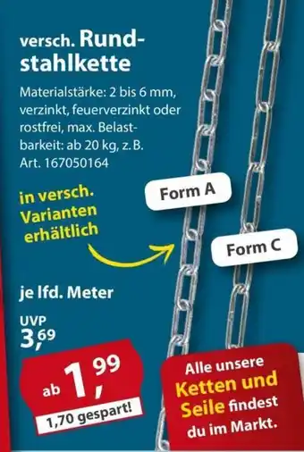Versch. Rundstahlkette