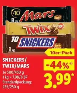 Lidl Snickers/ Twix/Mars Angebot