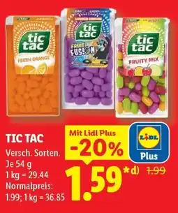 Lidl Tic Tac Angebot