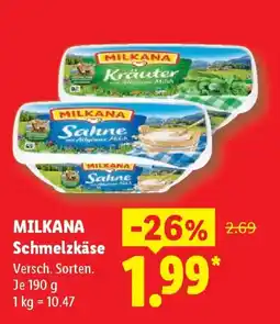 Lidl MILKANA Schmelzkäse Angebot