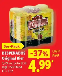 Lidl DESPERADOS Original Bier Angebot