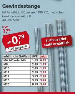 Sonderpreis Baumarkt Gewindestange Angebot