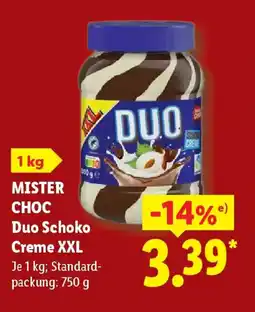 Lidl MISTER CHOC Duo Schoko Creme XXL Angebot