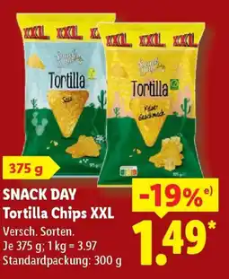 Lidl SNACK DAY Tortilla Chips XXL Angebot