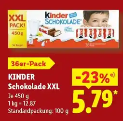 Lidl KINDER Schokolade XXL Angebot